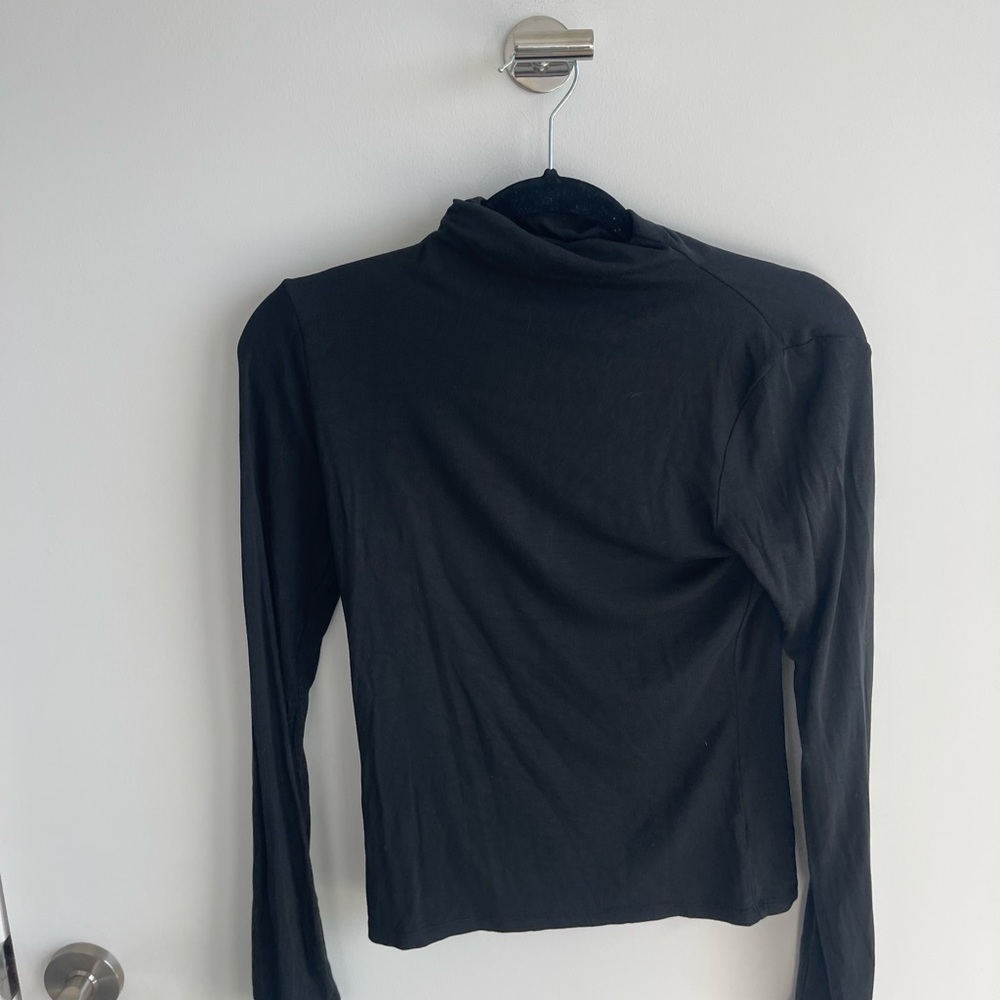 Z Supply Black Long Sleeve Top Turtleneck